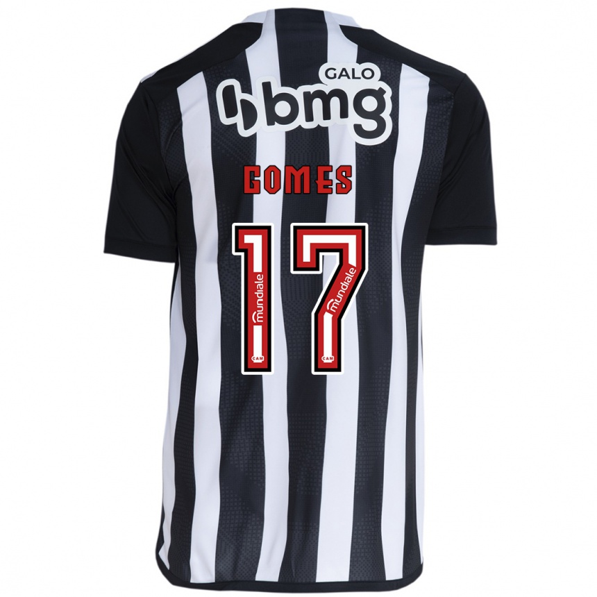 Kids Football Igor Gomes #17 White Black Home Jersey 2024/25 T-Shirt Uk