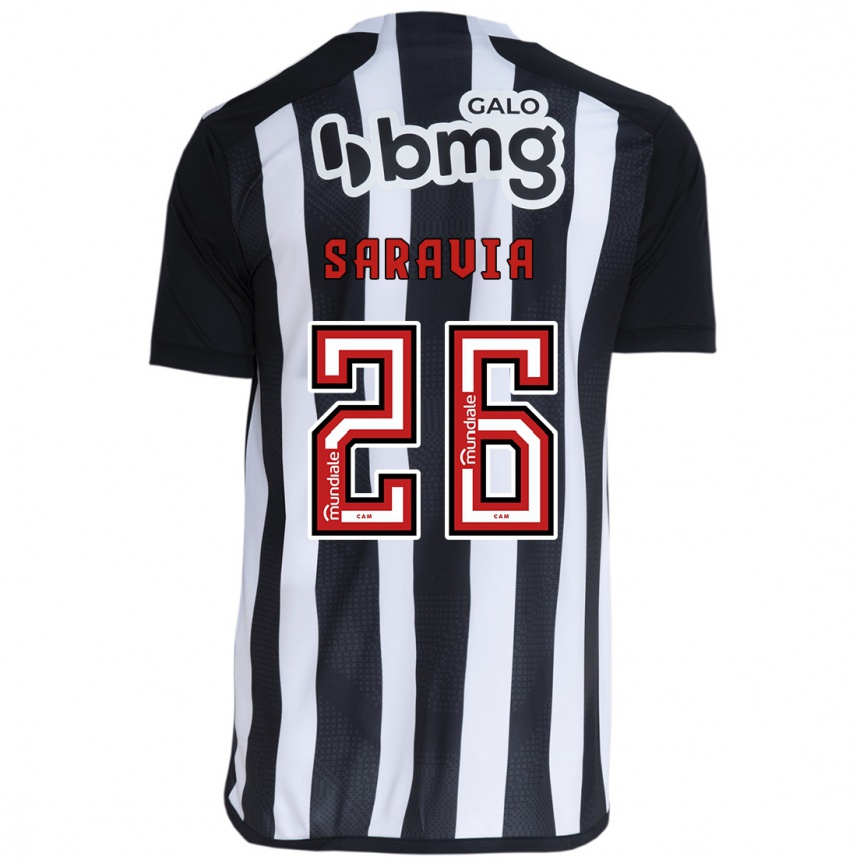 Kids Football Renzo Saravia #26 White Black Home Jersey 2024/25 T-Shirt Uk