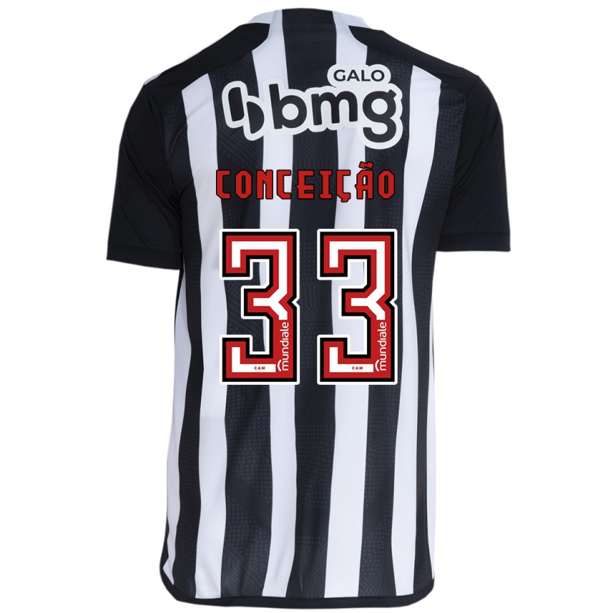 Kids Football Robert Conceição #33 White Black Home Jersey 2024/25 T-Shirt Uk