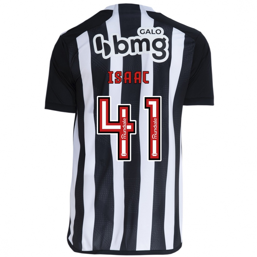 Kids Football Isaac #41 White Black Home Jersey 2024/25 T-Shirt Uk