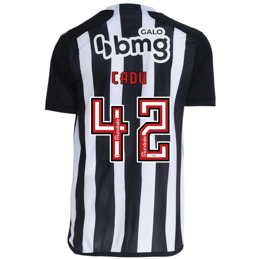 Kids Football Cadu #42 White Black Home Jersey 2024/25 T-Shirt Uk