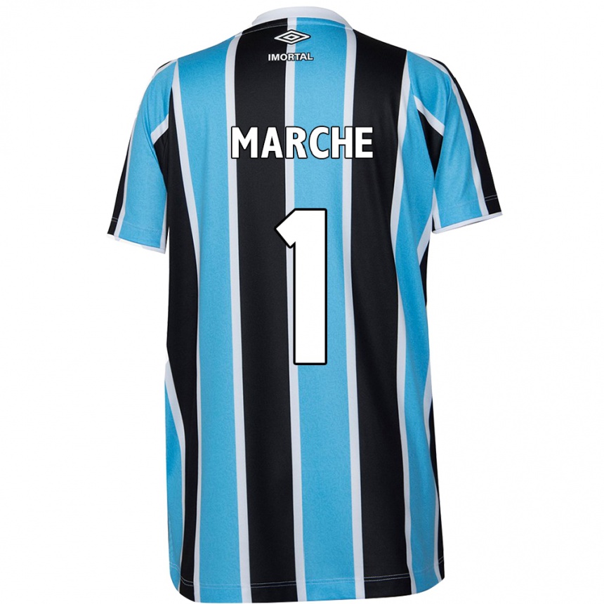 Kids Football Agustín Marchesín #1 Blue Black White Home Jersey 2024/25 T-Shirt Uk