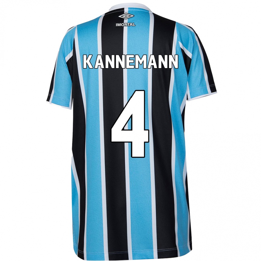 Kids Football Walter Kannemann #4 Blue Black White Home Jersey 2024/25 T-Shirt Uk