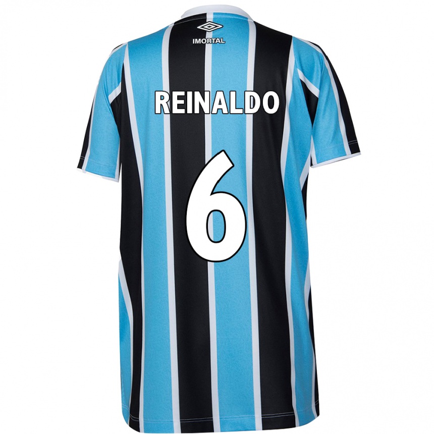 Kids Football Reinaldo #6 Blue Black White Home Jersey 2024/25 T-Shirt Uk