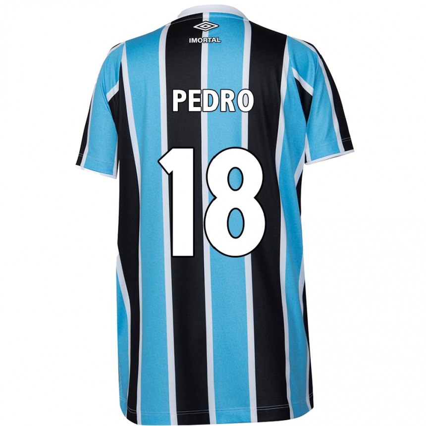 Kids Football João Pedro #18 Blue Black White Home Jersey 2024/25 T-Shirt Uk