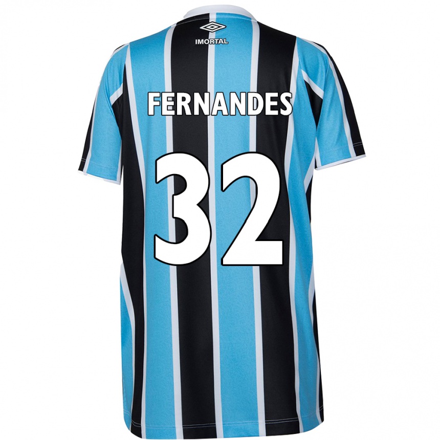 Kids Football Nathan Fernandes #32 Blue Black White Home Jersey 2024/25 T-Shirt Uk