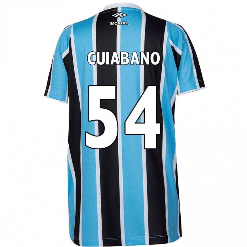 Kids Football Cuiabano #54 Blue Black White Home Jersey 2024/25 T-Shirt Uk