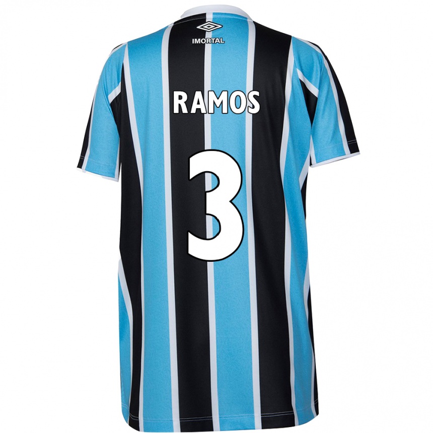 Kids Football João Ramos #3 Blue Black White Home Jersey 2024/25 T-Shirt Uk