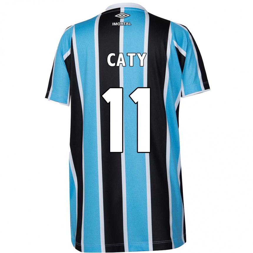 Kids Football Caty #11 Blue Black White Home Jersey 2024/25 T-Shirt Uk