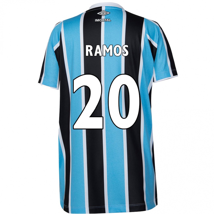 Kids Football Mónica Ramos #20 Blue Black White Home Jersey 2024/25 T-Shirt Uk