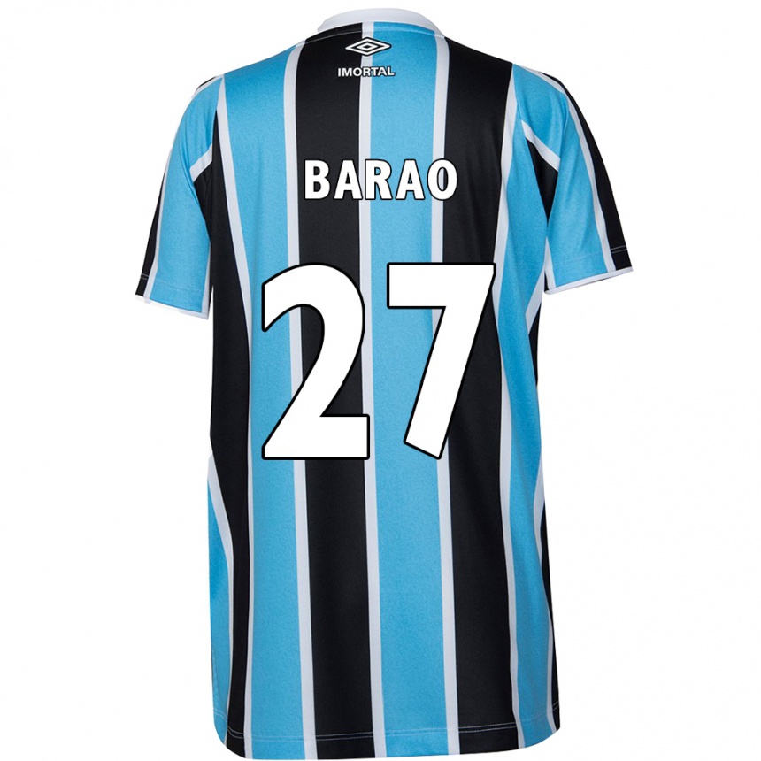 Kids Football Dani Barão #27 Blue Black White Home Jersey 2024/25 T-Shirt Uk