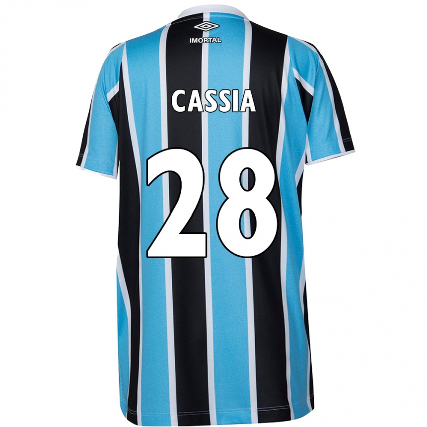 Kids Football Cássia #28 Blue Black White Home Jersey 2024/25 T-Shirt Uk