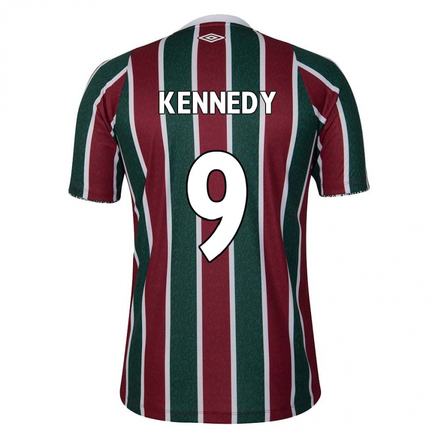 Kids Football John Kennedy #9 Green Maroon White Home Jersey 2024/25 T-Shirt Uk