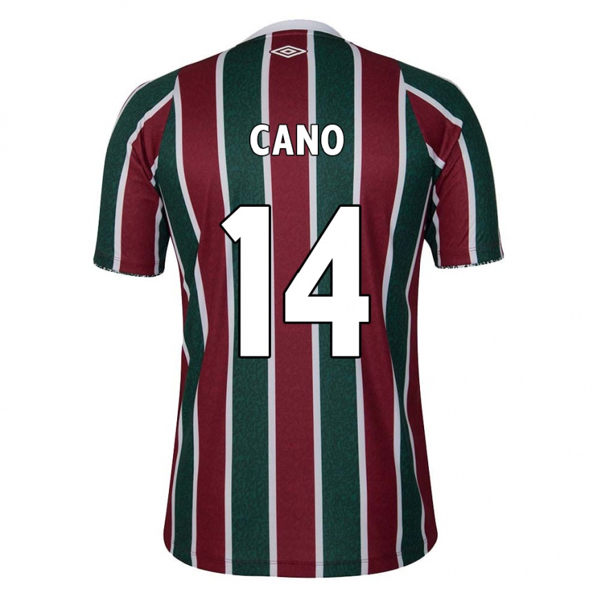 Kids Football Germán Cano #14 Green Maroon White Home Jersey 2024/25 T-Shirt Uk