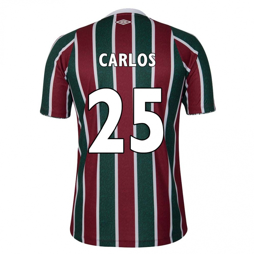 Kids Football Antônio Carlos #25 Green Maroon White Home Jersey 2024/25 T-Shirt Uk