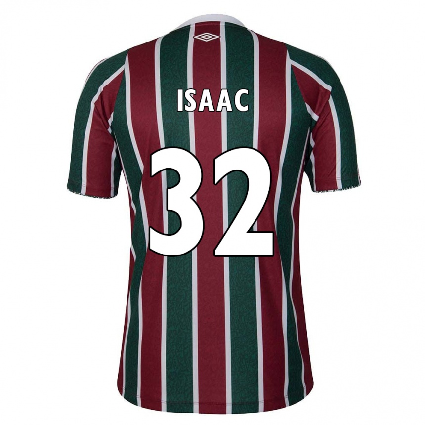 Kids Football Isaac #32 Green Maroon White Home Jersey 2024/25 T-Shirt Uk