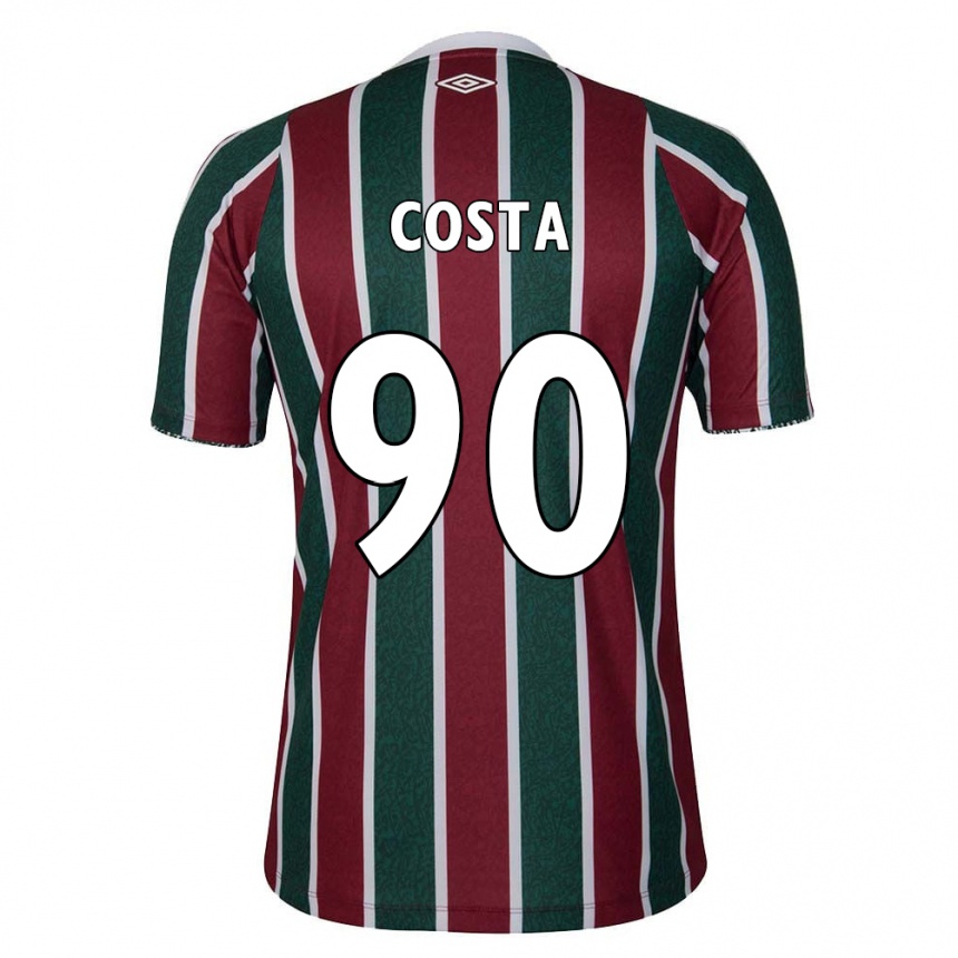 Kids Football Douglas Costa #90 Green Maroon White Home Jersey 2024/25 T-Shirt Uk