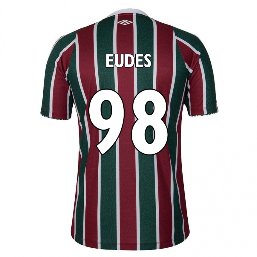 Kids Football Vitor Eudes #98 Green Maroon White Home Jersey 2024/25 T-Shirt Uk