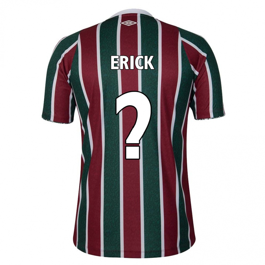 Kids Football Erick #0 Green Maroon White Home Jersey 2024/25 T-Shirt Uk