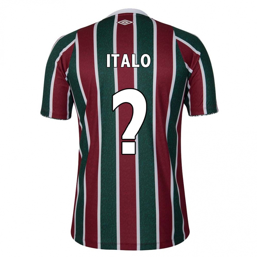 Kids Football Italo #0 Green Maroon White Home Jersey 2024/25 T-Shirt Uk