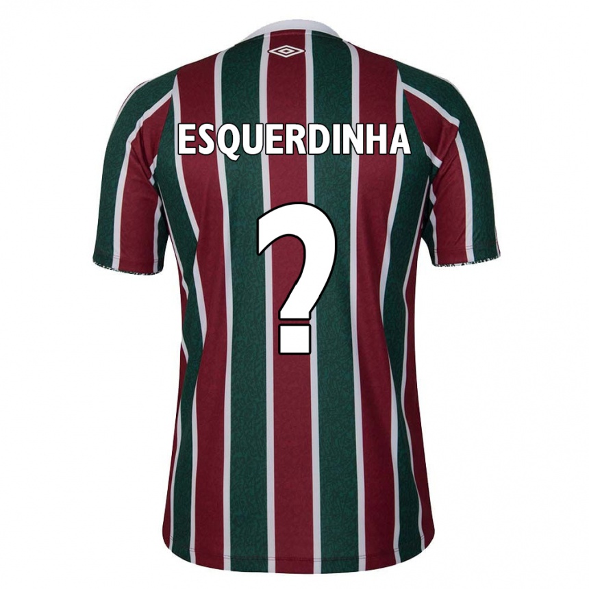 Kids Football Esquerdinha #0 Green Maroon White Home Jersey 2024/25 T-Shirt Uk