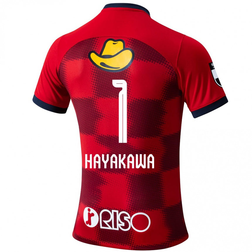 Kids Football Tomoki Hayakawa #1 Red Blue White Home Jersey 2024/25 T-Shirt Uk