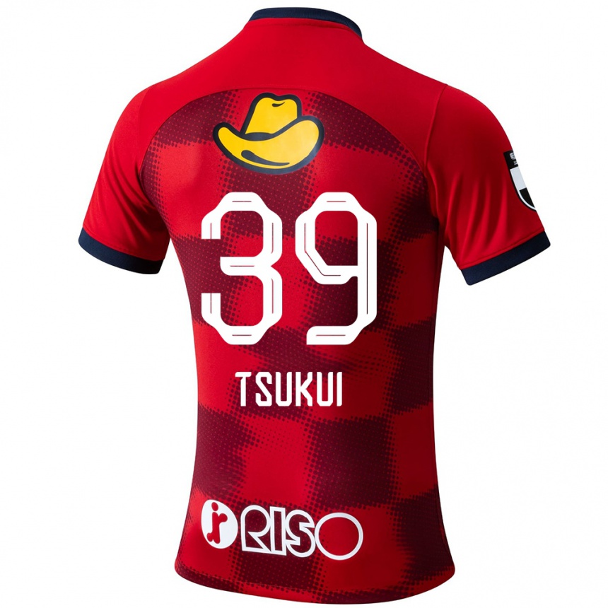 Kids Football Keisuke Tsukui #39 Red Blue White Home Jersey 2024/25 T-Shirt Uk