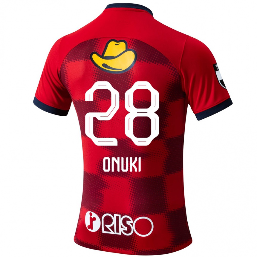 Kids Football Rui Onuki #28 Red Blue White Home Jersey 2024/25 T-Shirt Uk