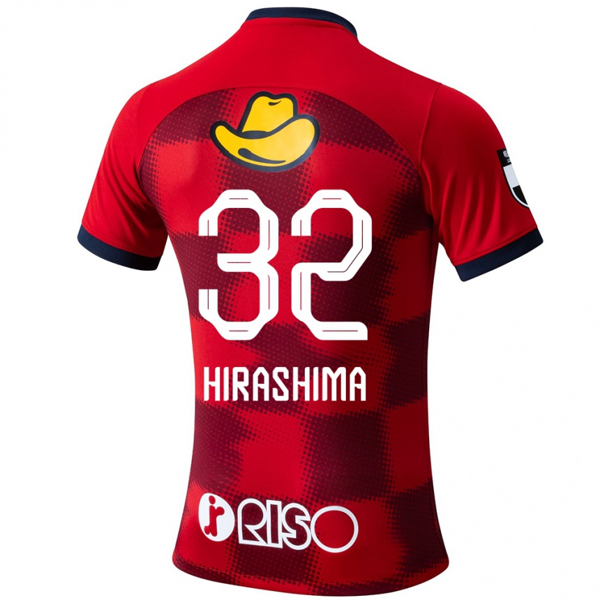 Kids Football Daigo Hirashima #32 Red Blue White Home Jersey 2024/25 T-Shirt Uk