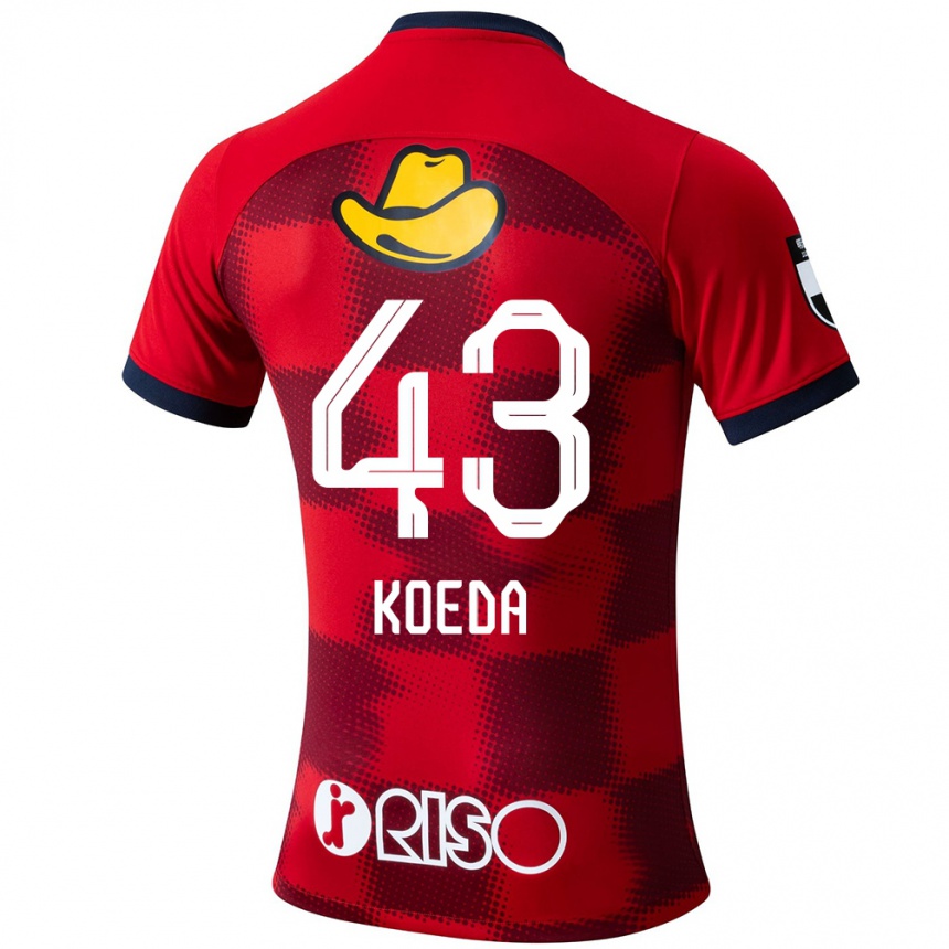 Kids Football Gemma Koeda #43 Red Blue White Home Jersey 2024/25 T-Shirt Uk