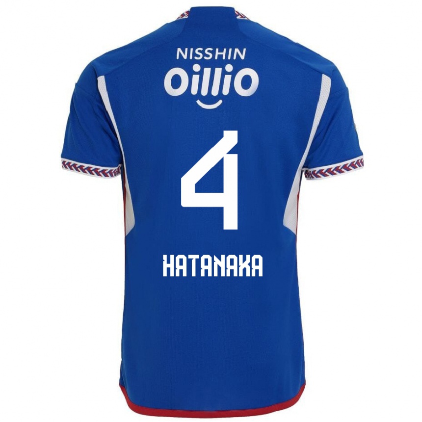 Kids Football Shinnosuke Hatanaka #4 Blue White Red Home Jersey 2024/25 T-Shirt Uk