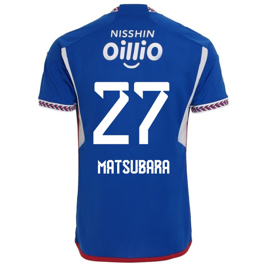 Kids Football Ken Matsubara #27 Blue White Red Home Jersey 2024/25 T-Shirt Uk