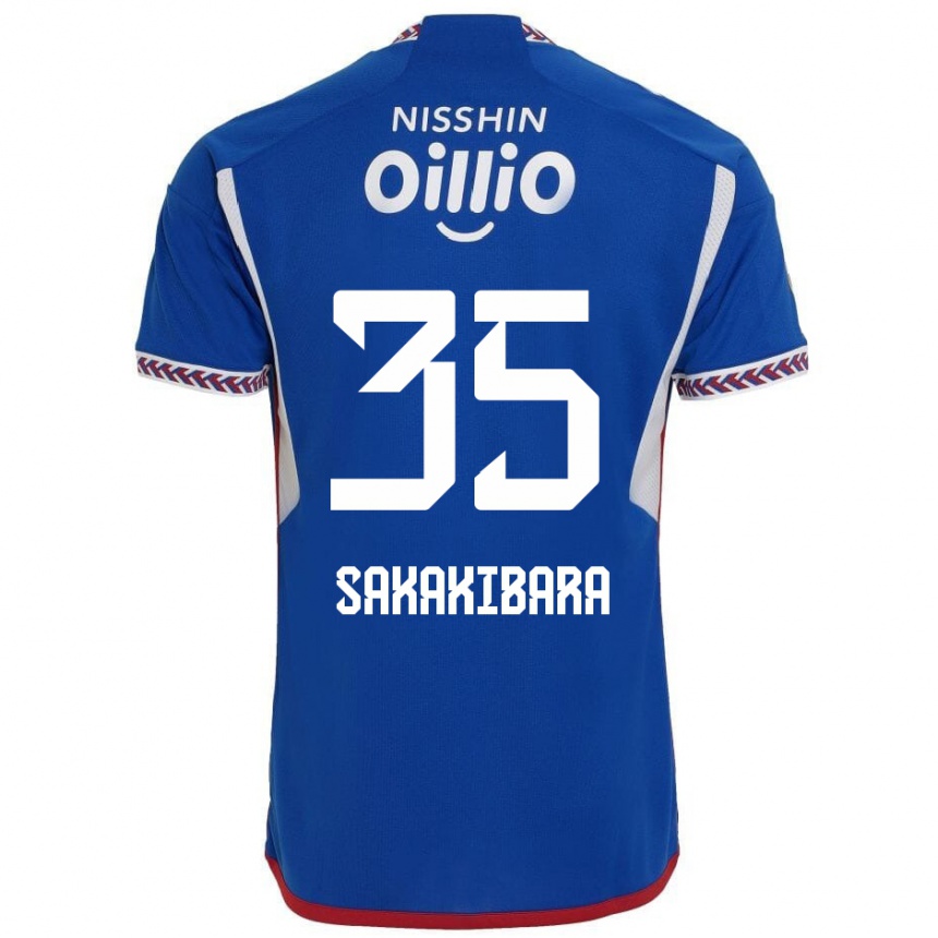 Kids Football Keigo Sakakibara #35 Blue White Red Home Jersey 2024/25 T-Shirt Uk