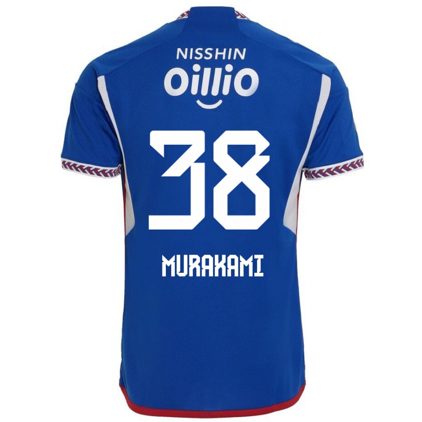 Kids Football Yuhi Murakami #38 Blue White Red Home Jersey 2024/25 T-Shirt Uk