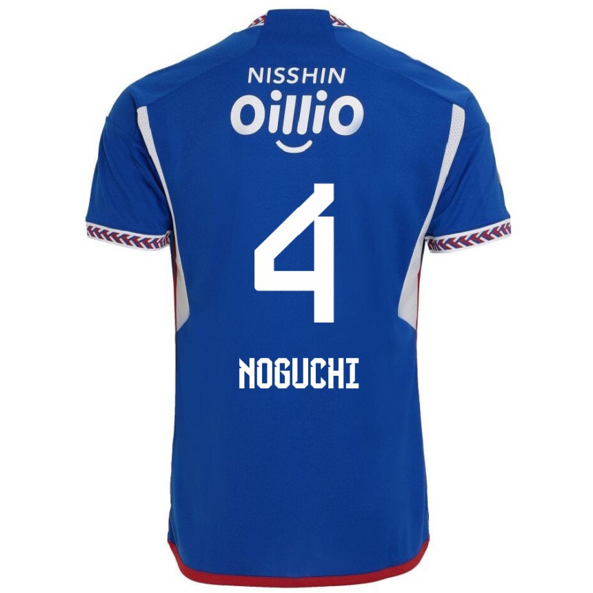 Kids Football Reno Noguchi #4 Blue White Red Home Jersey 2024/25 T-Shirt Uk