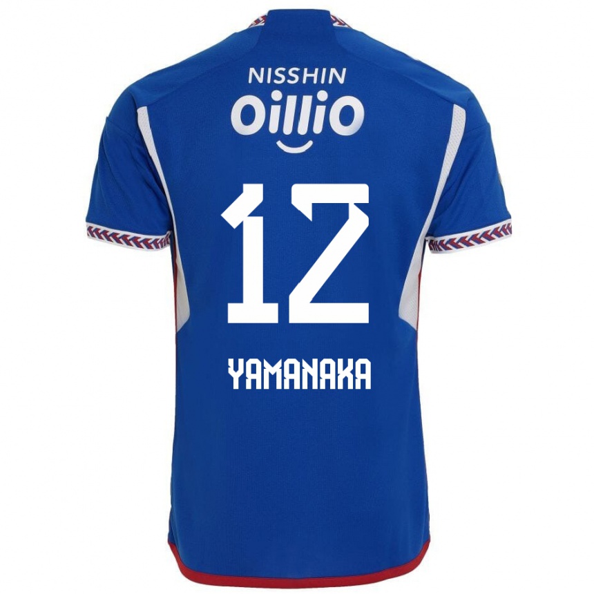 Kids Football Yuki Yamanaka #12 Blue White Red Home Jersey 2024/25 T-Shirt Uk