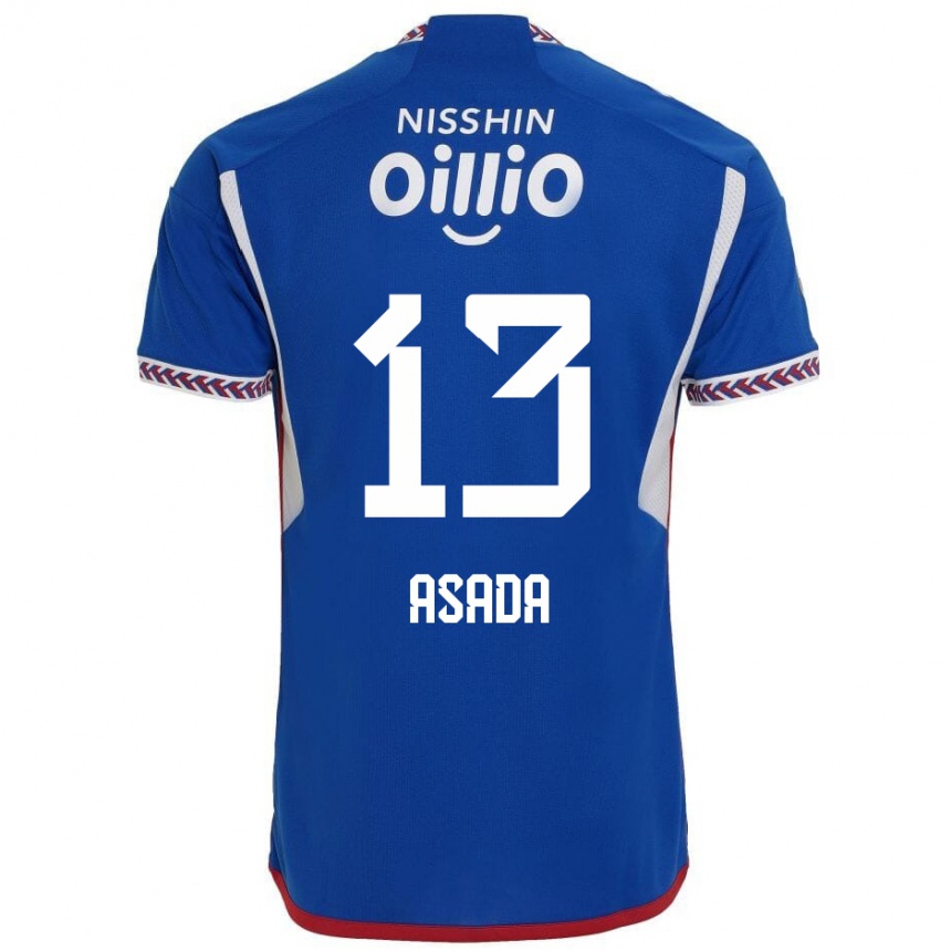 Kids Football Taisho Asada #13 Blue White Red Home Jersey 2024/25 T-Shirt Uk