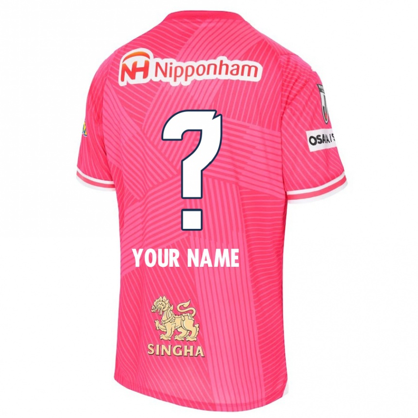 Kids Football Your Name #0 Pink White Home Jersey 2024/25 T-Shirt Uk