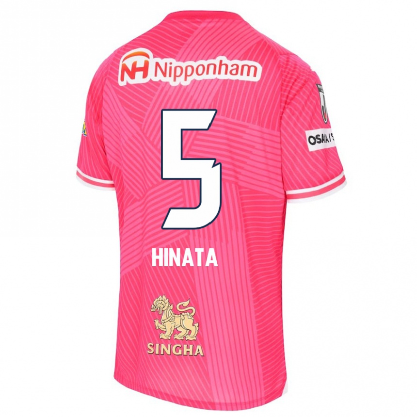 Kids Football Hinata Kida #5 Pink White Home Jersey 2024/25 T-Shirt Uk