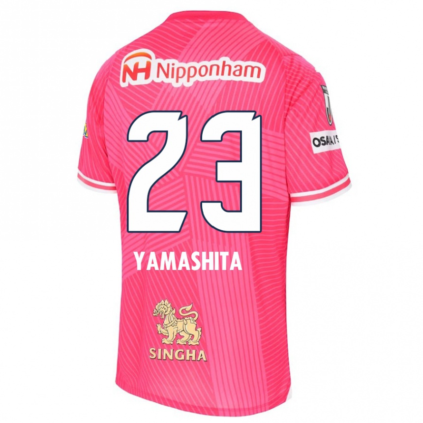 Kids Football Tatsuya Yamashita #23 Pink White Home Jersey 2024/25 T-Shirt Uk