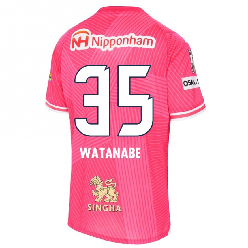 Kids Football Ryo Watanabe #35 Pink White Home Jersey 2024/25 T-Shirt Uk