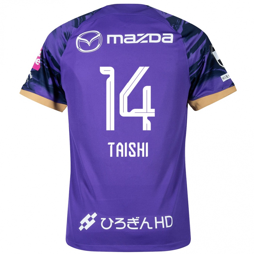 Kids Football Taishi Matsumoto #14 Purple White Home Jersey 2024/25 T-Shirt Uk