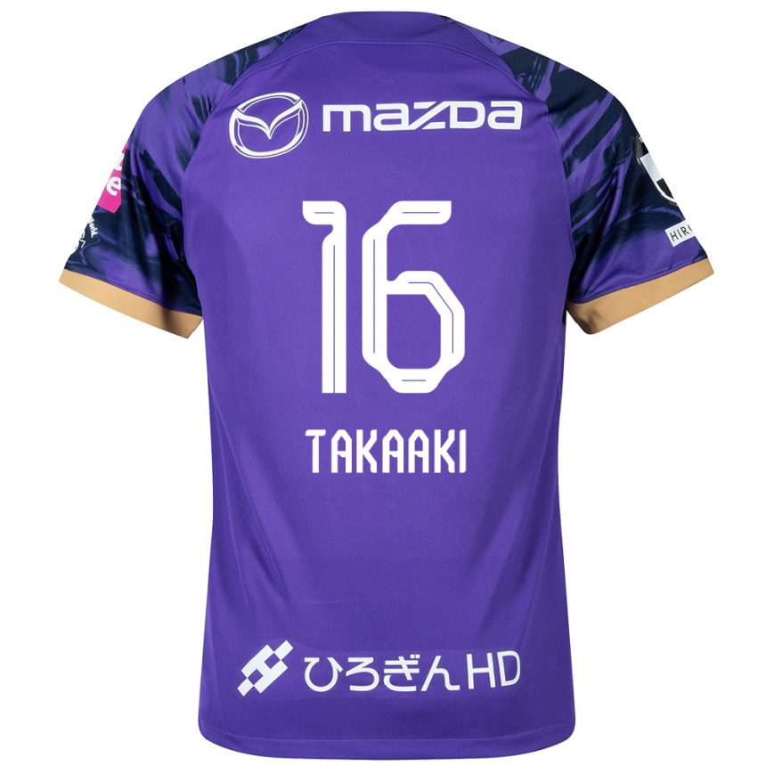 Kids Football Takaaki Shichi #16 Purple White Home Jersey 2024/25 T-Shirt Uk