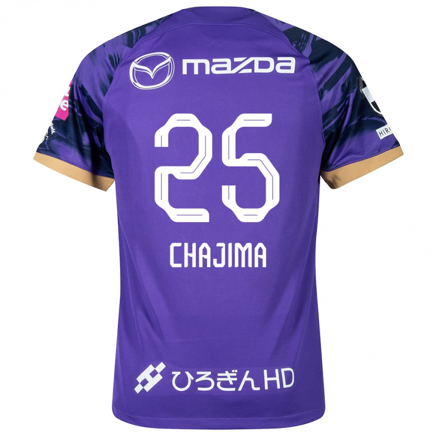 Kids Football Yusuke Chajima #25 Purple White Home Jersey 2024/25 T-Shirt Uk