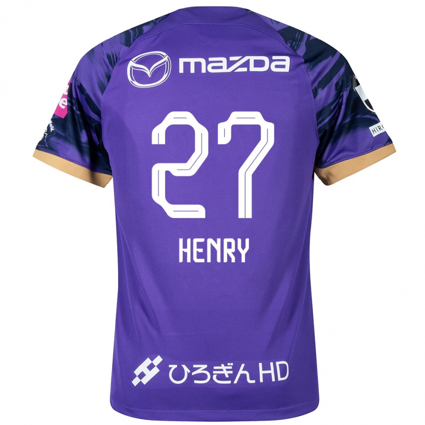 Kids Football Osamu Henry Iyoha #27 Purple White Home Jersey 2024/25 T-Shirt Uk