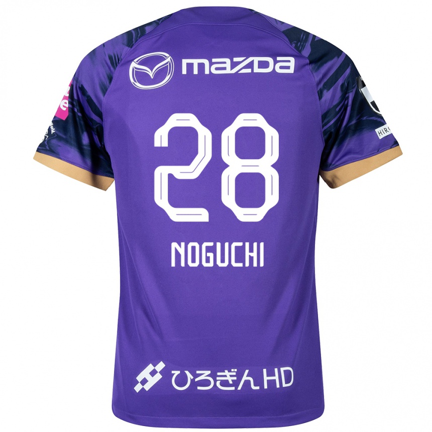 Kids Football Rento Noguchi #28 Purple White Home Jersey 2024/25 T-Shirt Uk