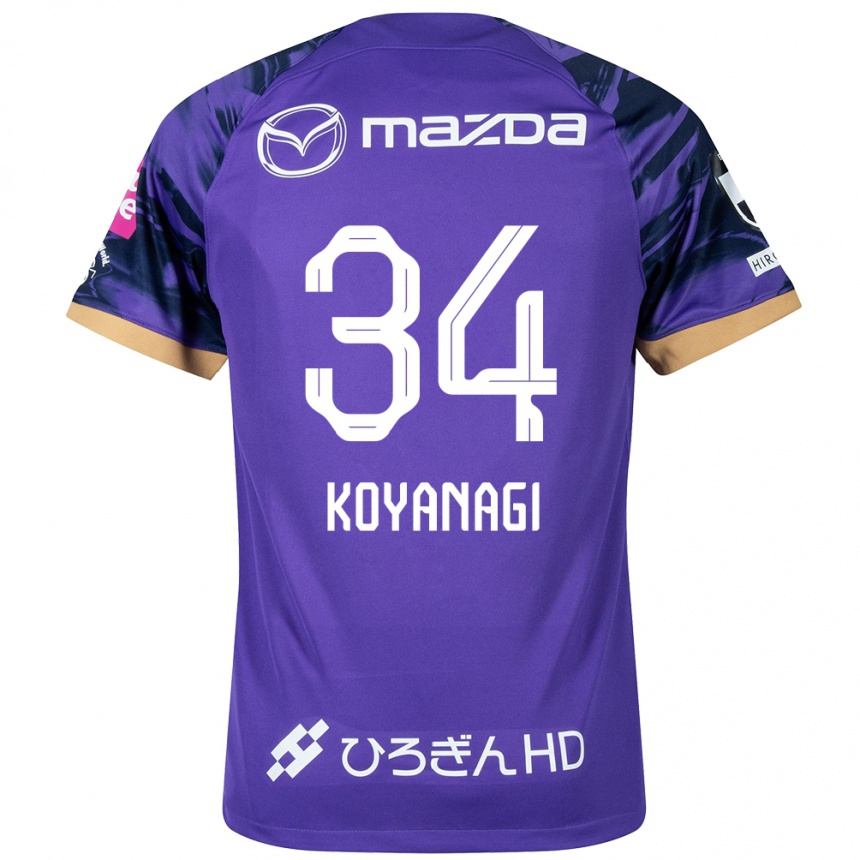 Kids Football Shu Koyanagi #34 Purple White Home Jersey 2024/25 T-Shirt Uk