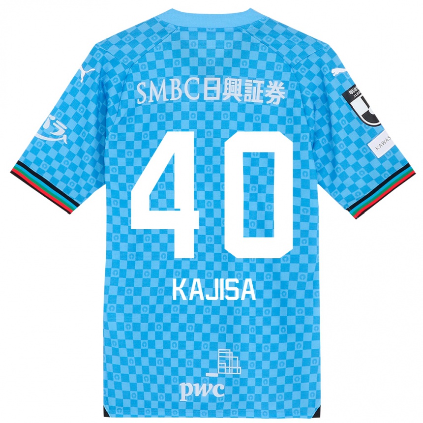 Kids Football Umi Kajisa #40 Azure Blue Home Jersey 2024/25 T-Shirt Uk