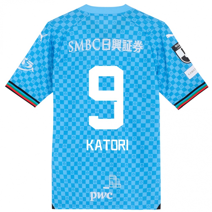 Kids Football Takeshi Katori #9 Azure Blue Home Jersey 2024/25 T-Shirt Uk