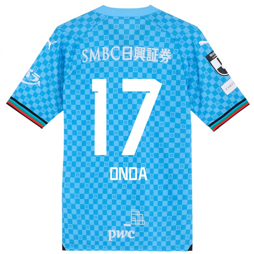 Kids Football Yutaro Onda #17 Azure Blue Home Jersey 2024/25 T-Shirt Uk